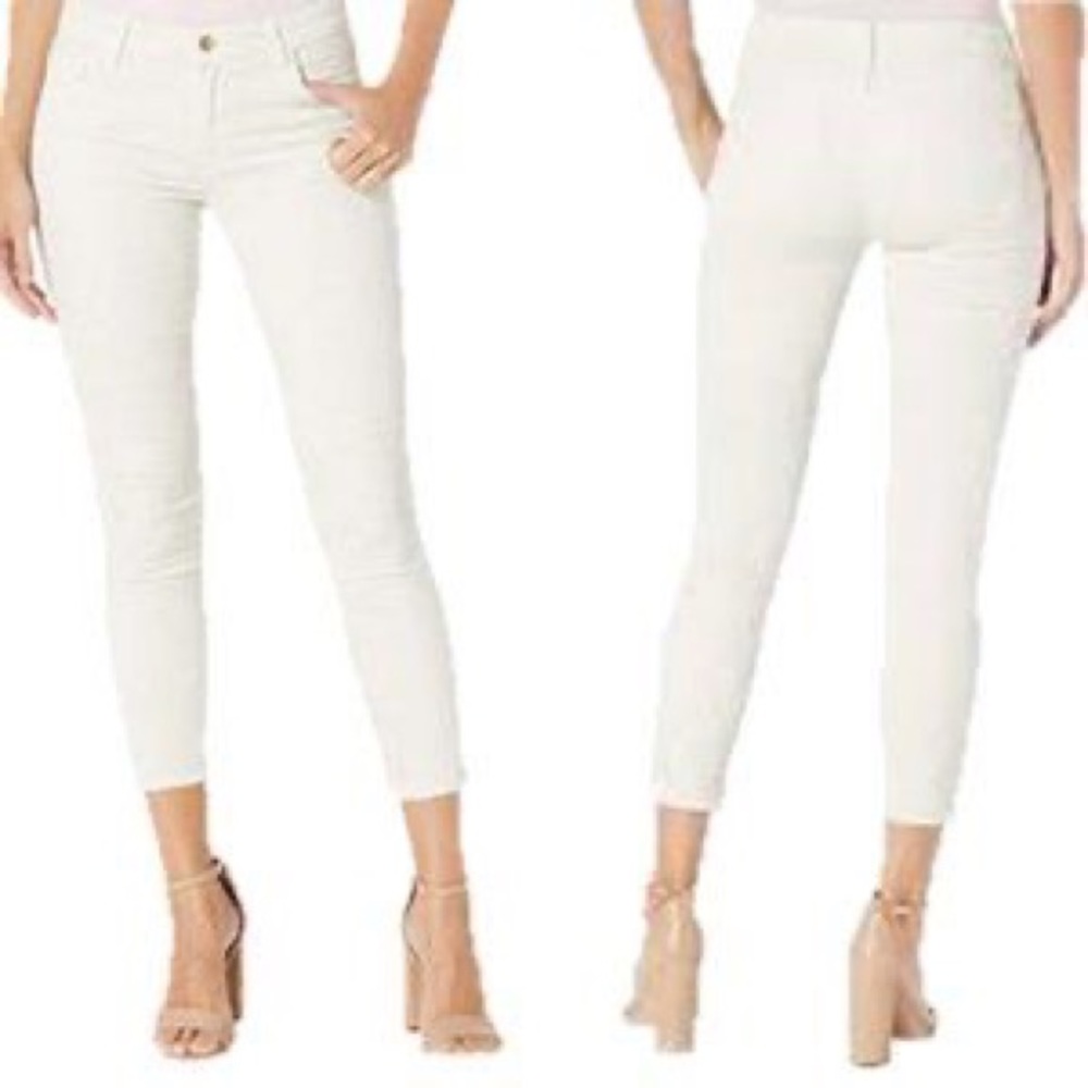 J Brand white cropped jeans